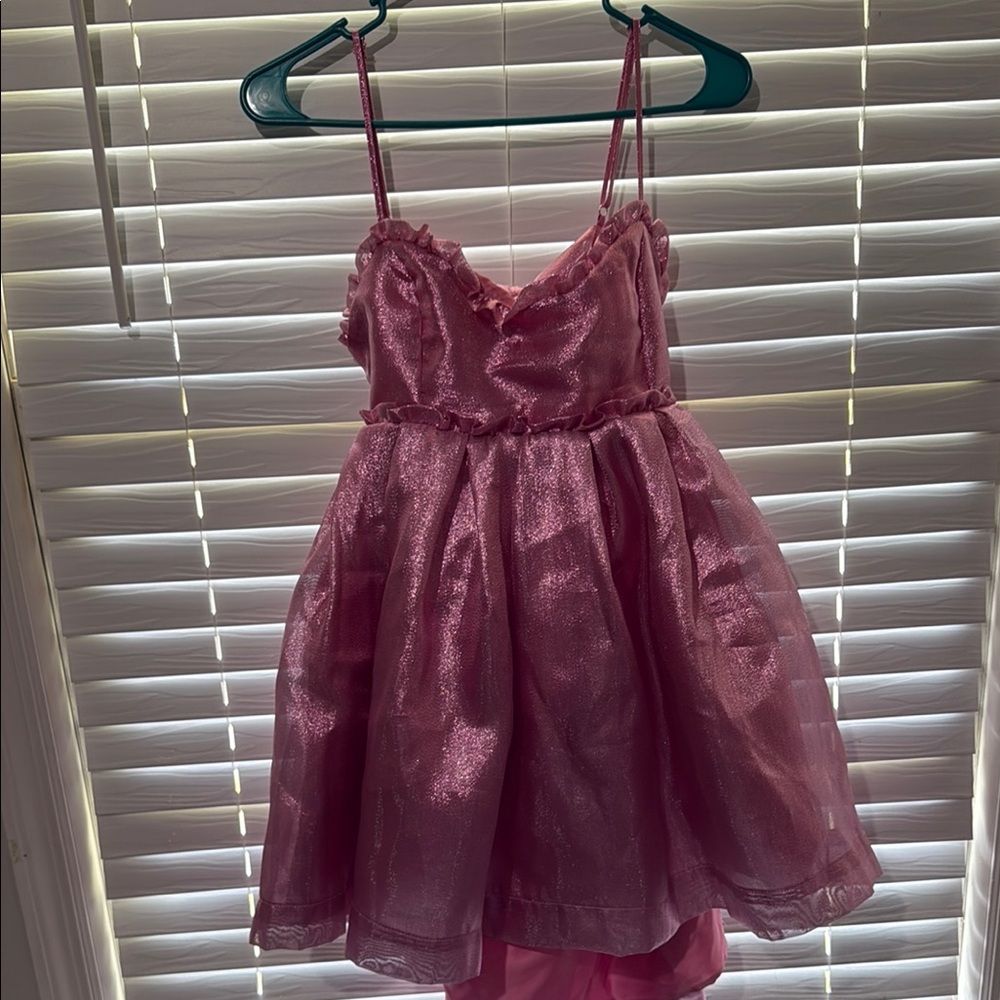 Forever 21 Pink Babydoll Dress Spaghetti Strap Sweetheart